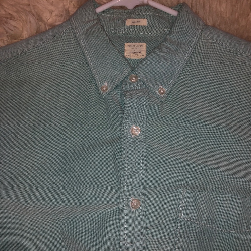 (2) J. Crew Vintage Oxford Button Downs - Slim LG